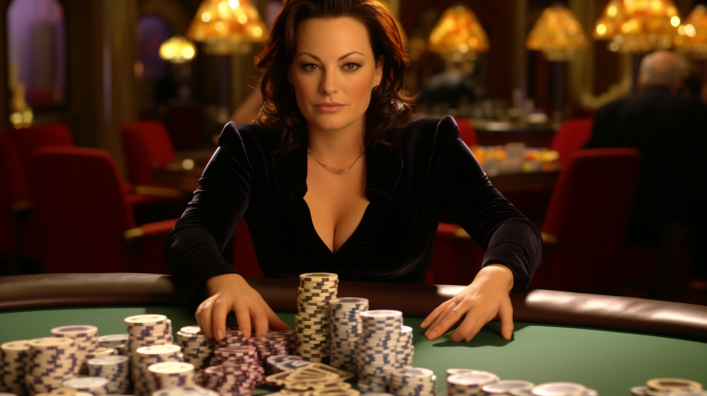 High Stakes Poker - Jennifer Tilly empilhou 3 veze...